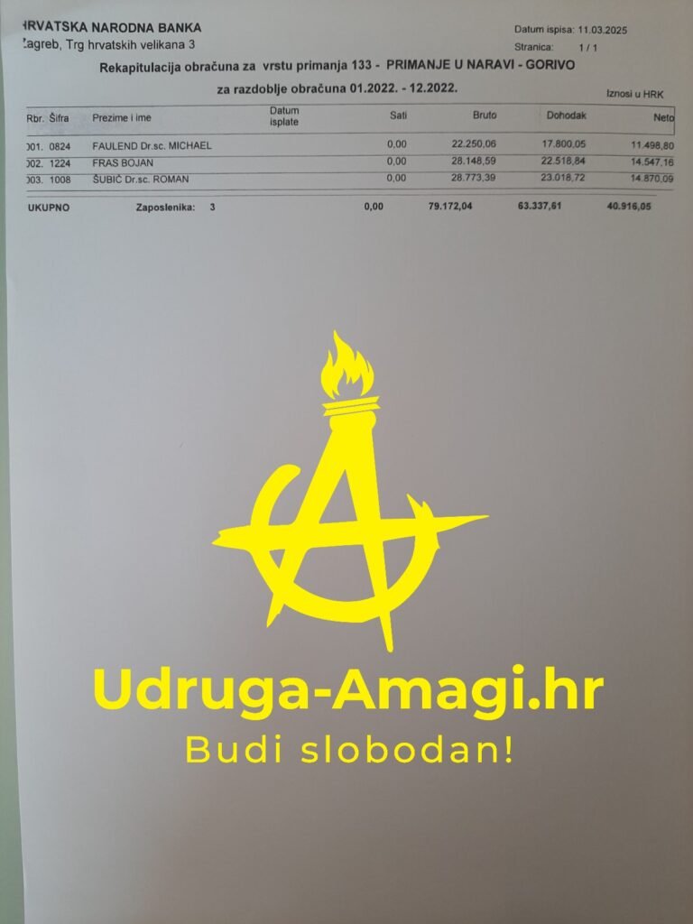 HNB Primanje u naravi gorivo HNB i primanja u naravi