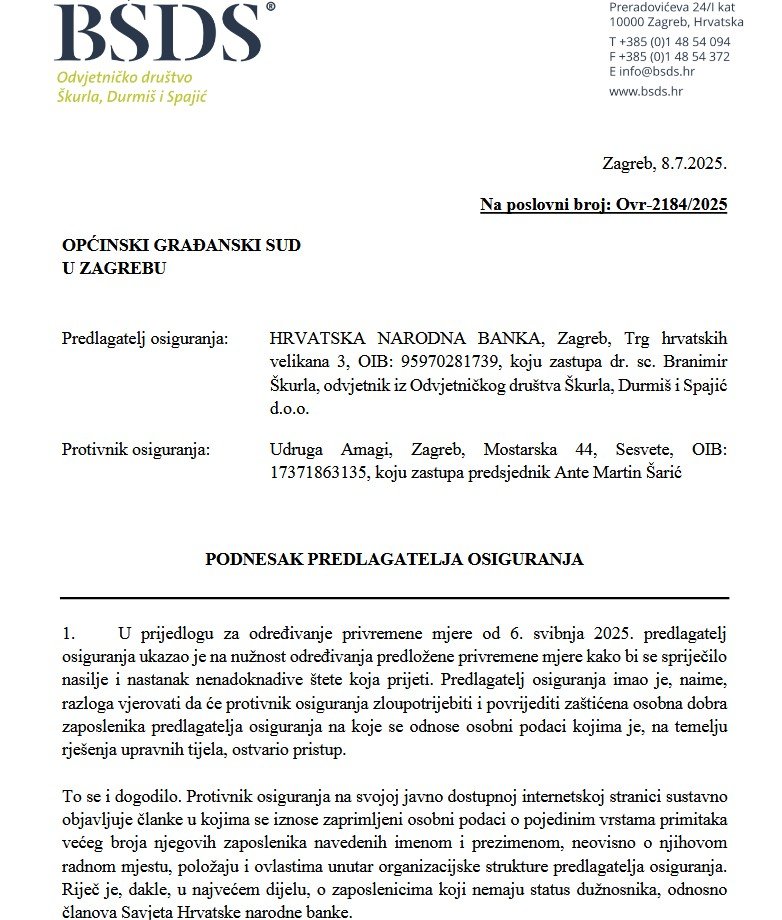 HNB SLAPP Tužba Institucionalni pritisak – SLAPP tužbe HNB-a kao alat za cenzuru i sprječavanje transparentnosti